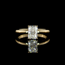 1.11 Cts 14k Yellow Gold Radiant Shape Hidden Halo Ring