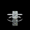 2.04 Cts 14k White Gold Radiant Shape Solitaire Ring