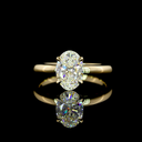 1.5 Cts 14k Yellow Gold Oval Shape Solitaire Ring