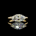 2.59 Cts 14k Yellow Gold Marquise Shape Solitaire Ring