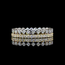 0.94 Cts 14k Two Tone Round Shape Eternity Band Eternity Band