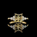 0.24 Cts 18k Yellow Gold Mix Shape Split Shank Ring