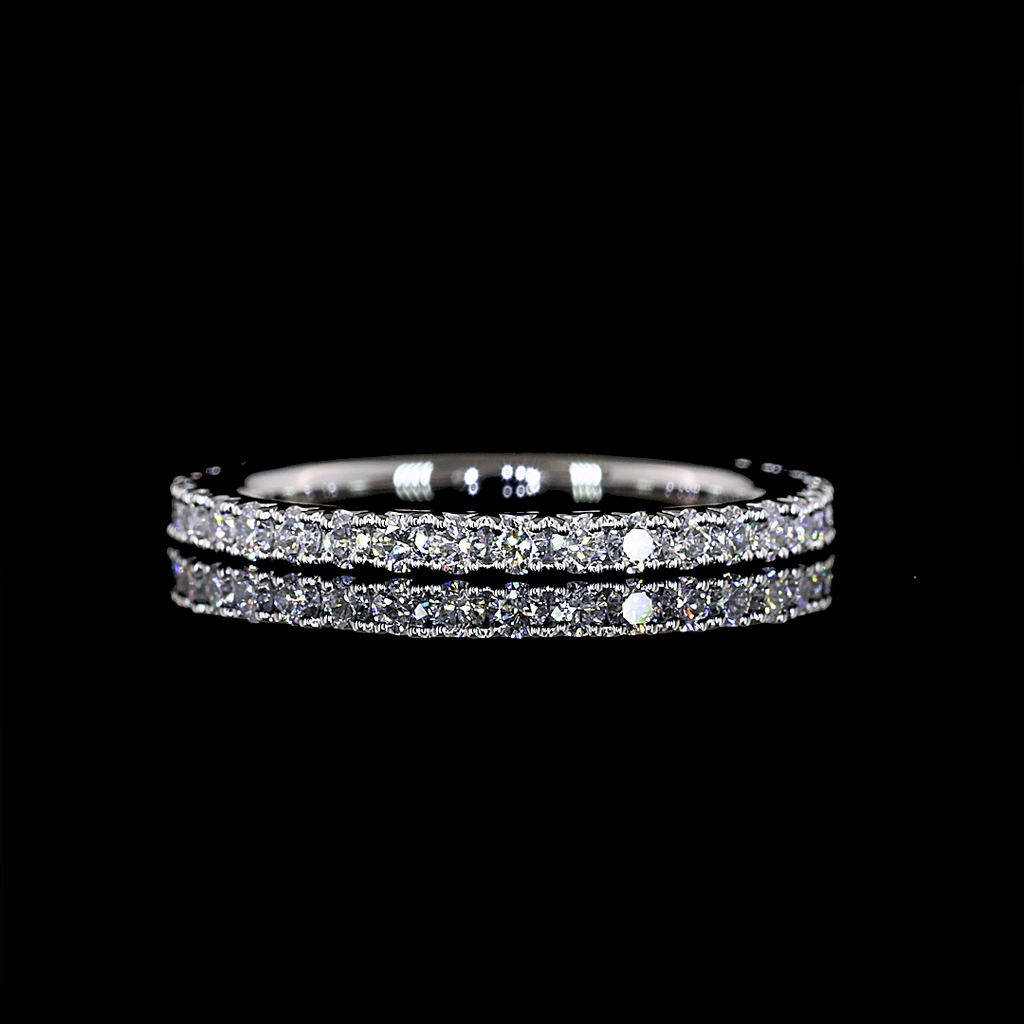 0.46 Cts Platinum Round Shape Eternity Band Eternity Band