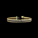 2.94 Cts 14k Yellow Gold Marquise Shape Tennis Bracelet