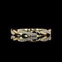 0.11 Cts 14k Yellow Gold Round Shape Half Eternity Eternity Band