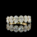2.93 Cts 14k Yellow Gold Oval Shape 7 Stones Eternity Band
