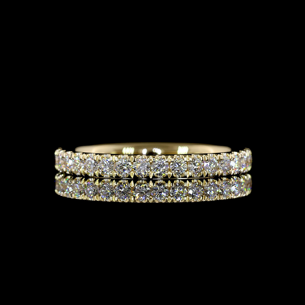 0.97 Cts 14k Yellow Gold Round Shape Eternity Band Eternity Band