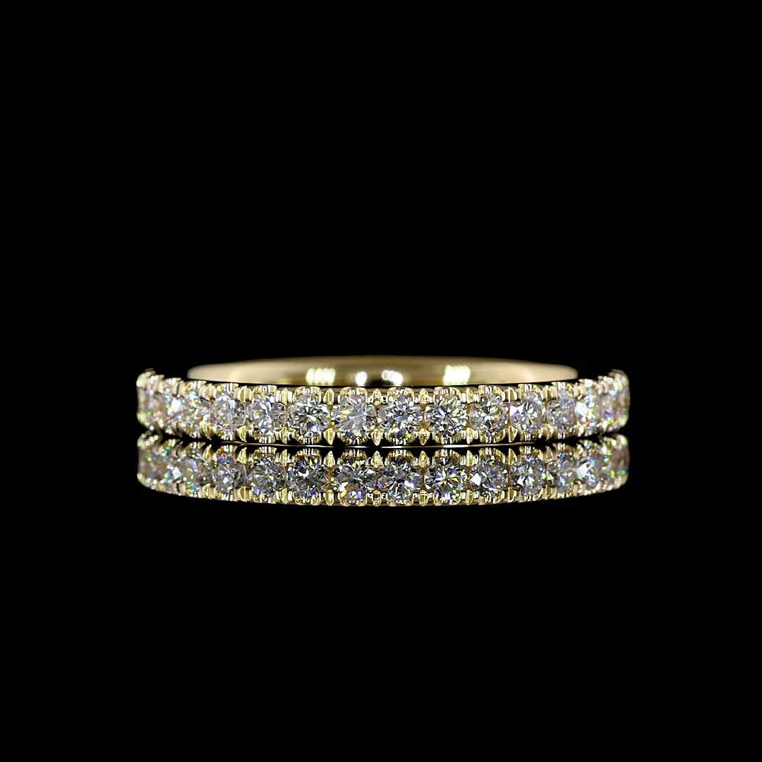 0.97 Cts 14k Yellow Gold Round Shape Eternity Band Eternity Band