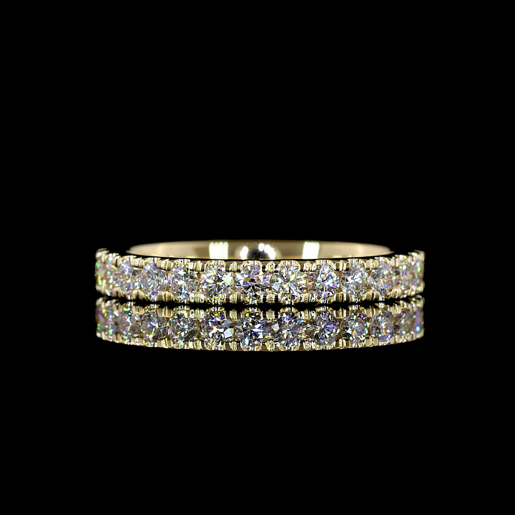 0.88 Cts 14k Yellow Gold Round Shape Eternity Band Eternity Band