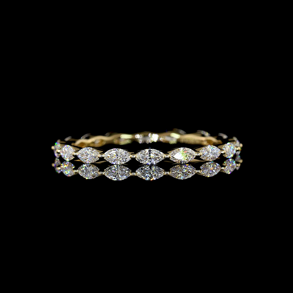 0.49 Cts 14k Yellow Gold Marquise Shape Eternity Band Eternity Band