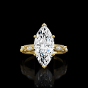 0.65 Cts 18k Yellow Gold Marquise Shape Hidden Halo Ring