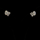 2.26 Cts 14k Rose Gold Oval Shape 3 Stones Earring