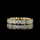 1.24 Cts 14k Yellow Gold Baguette Shape Half Eternity Eternity Band