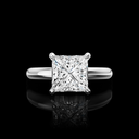 0 Cts 14k White Gold Shape Solitaire Ring