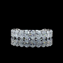 2.17 Cts 18k White Gold Oval Shape 3/4 Band Eternity Band