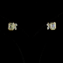 2.45 Cts 14k Yellow Gold Emerald Shape Studs Earring