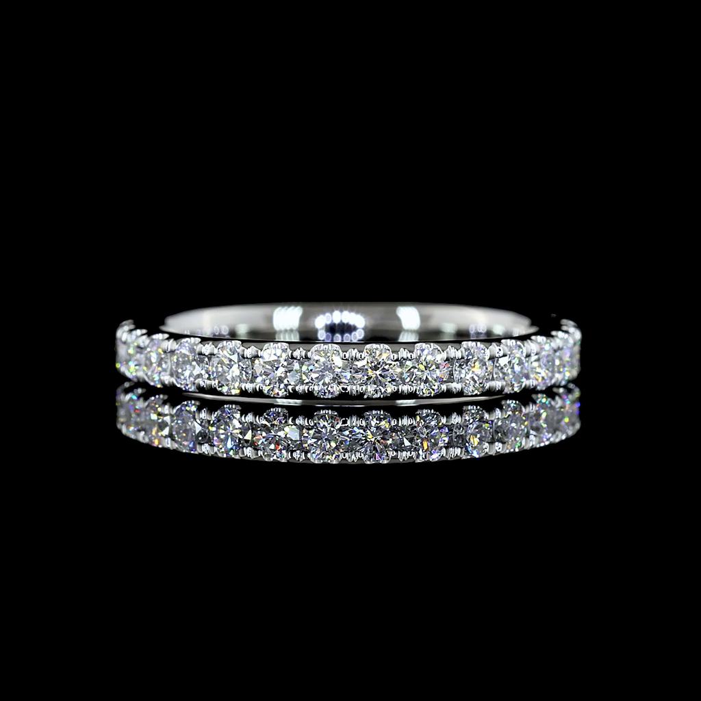 0.72 Cts Platinum Round Shape Eternity Band Eternity Band