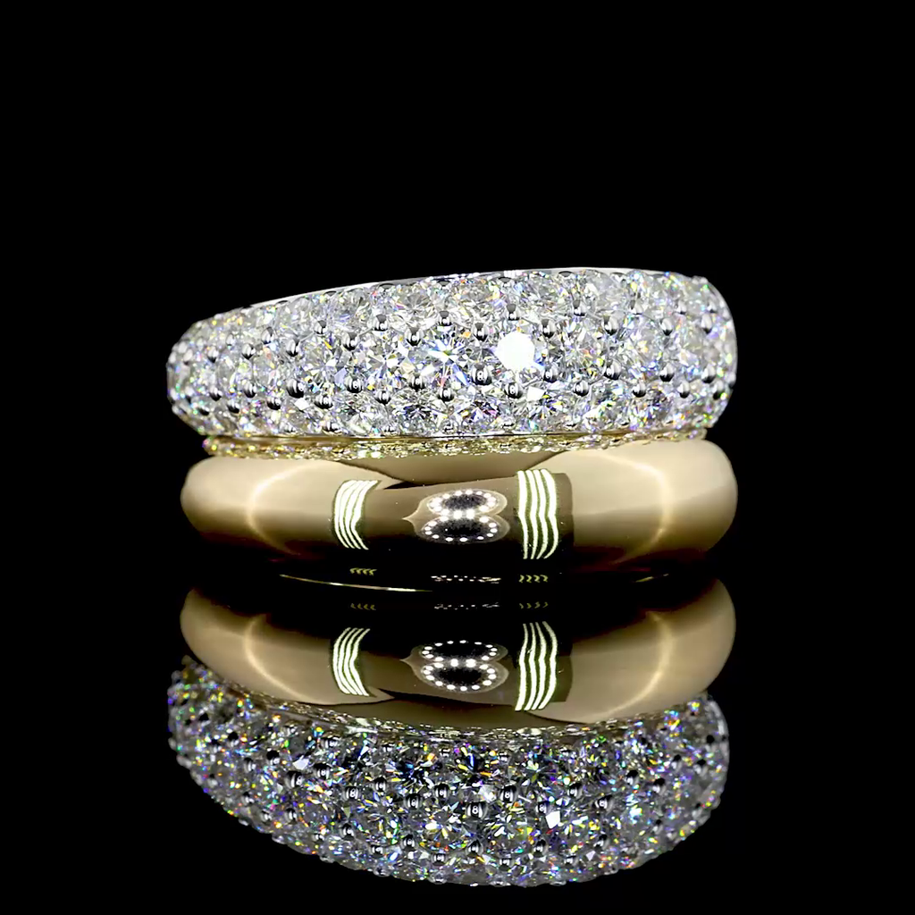 0 Cts 14k Yellow Gold Shape Solitaire Eternity Band