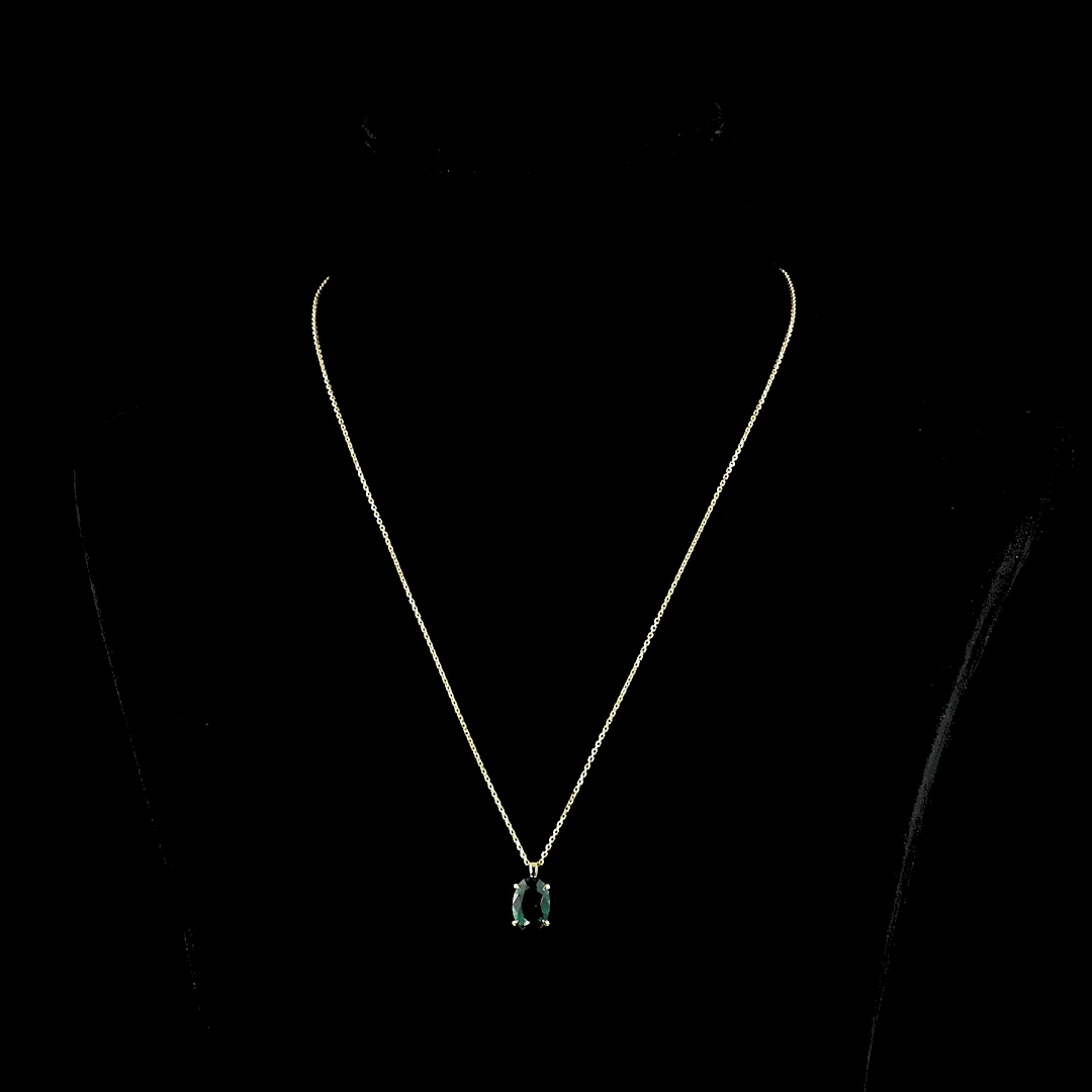 2.37 Cts 14k Yellow Gold Oval Shape Solitaire Pendant