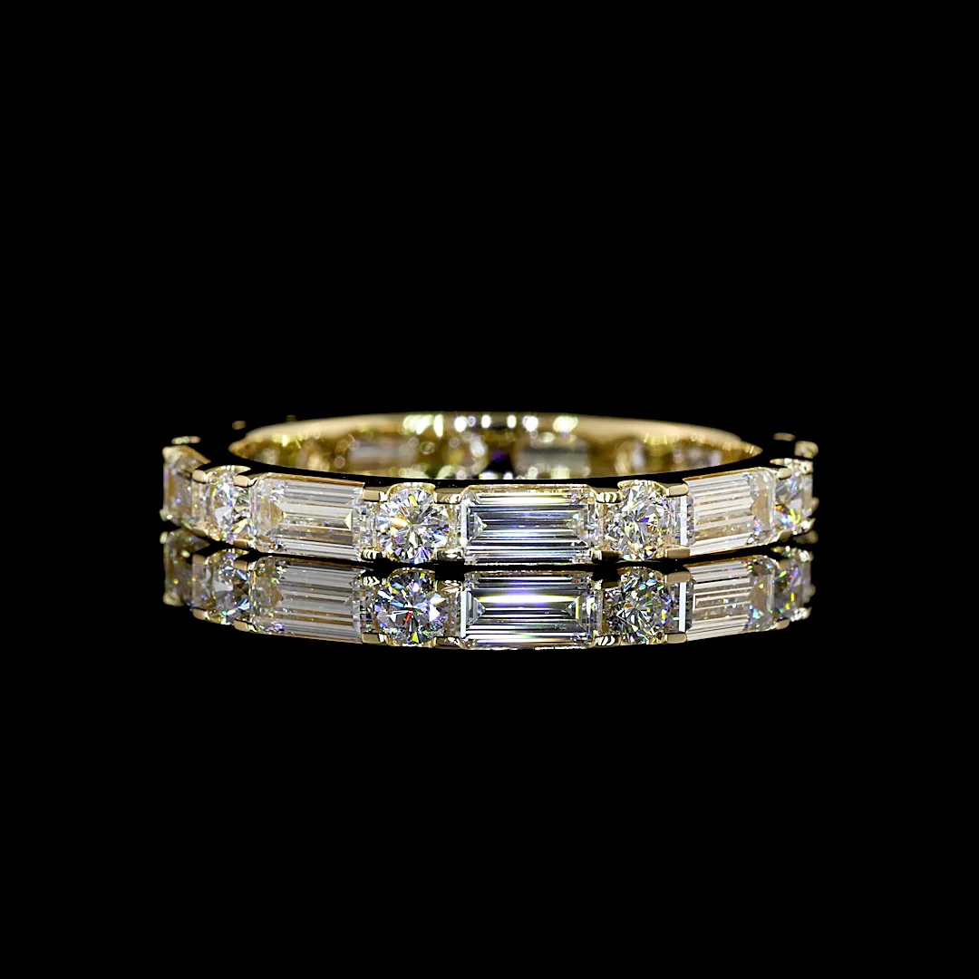1.97 Cts 14k Yellow Gold Baguette Shape Eternity Band Eternity Band