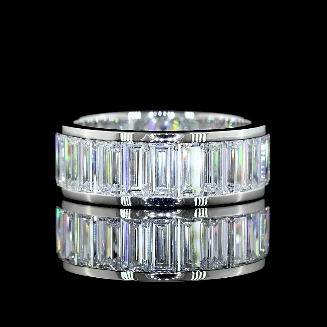 6.5 Cts Platinum Baguette Shape Eternity Band Eternity Band