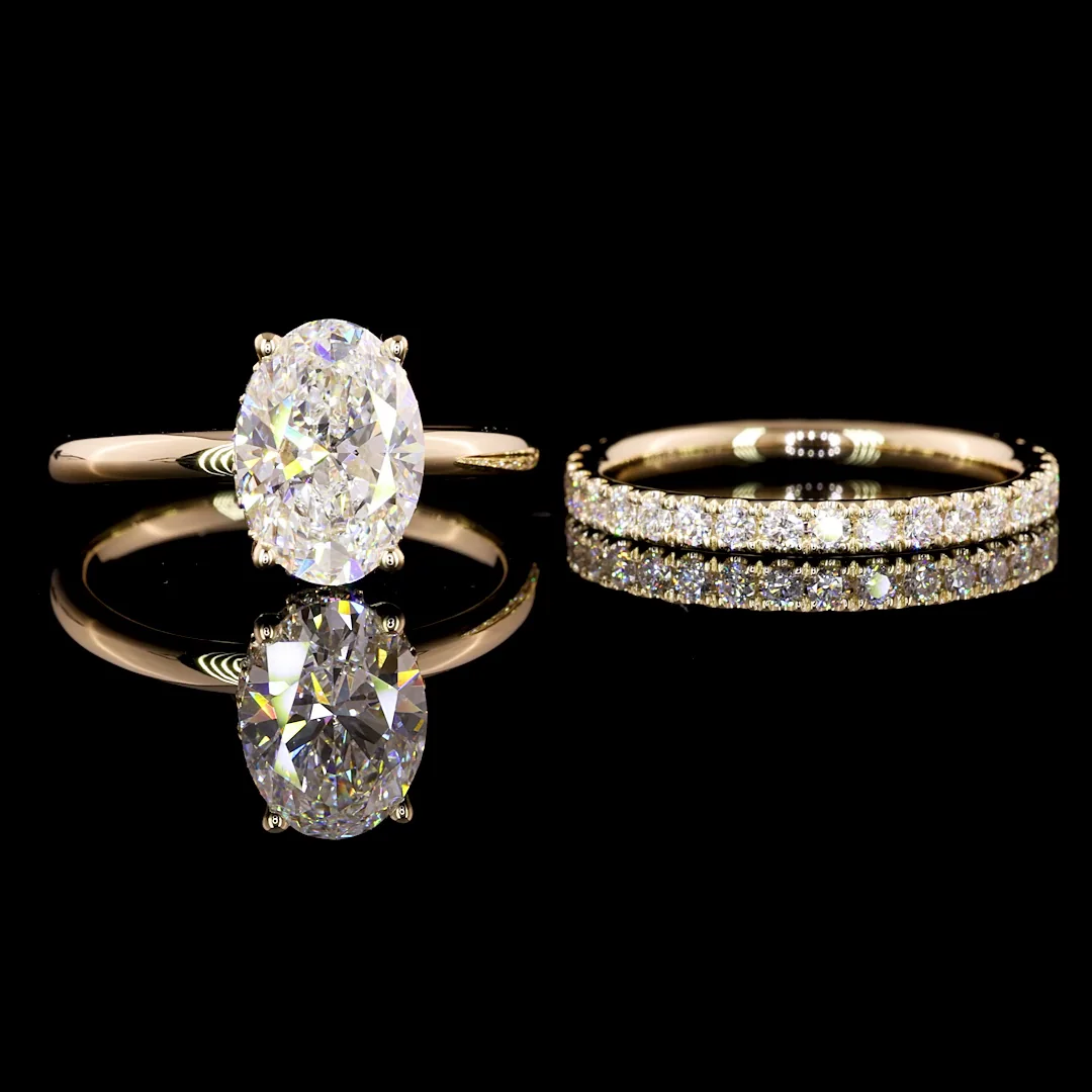 0.61 Cts 14k Yellow Gold Round Shape Eternity Band Eternity Band