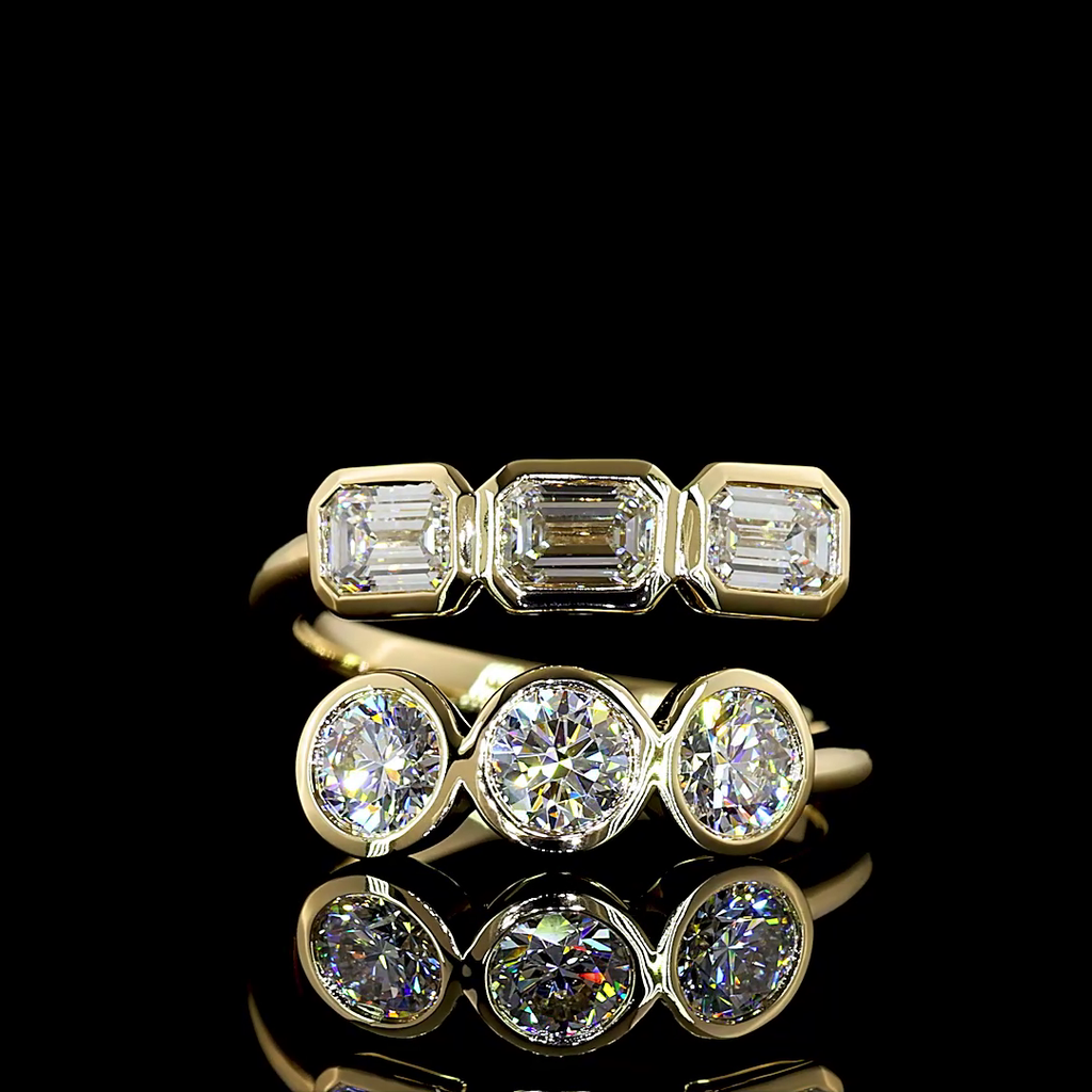 1.79 Cts 14k Yellow Gold Mix Shape Special Eternity Band