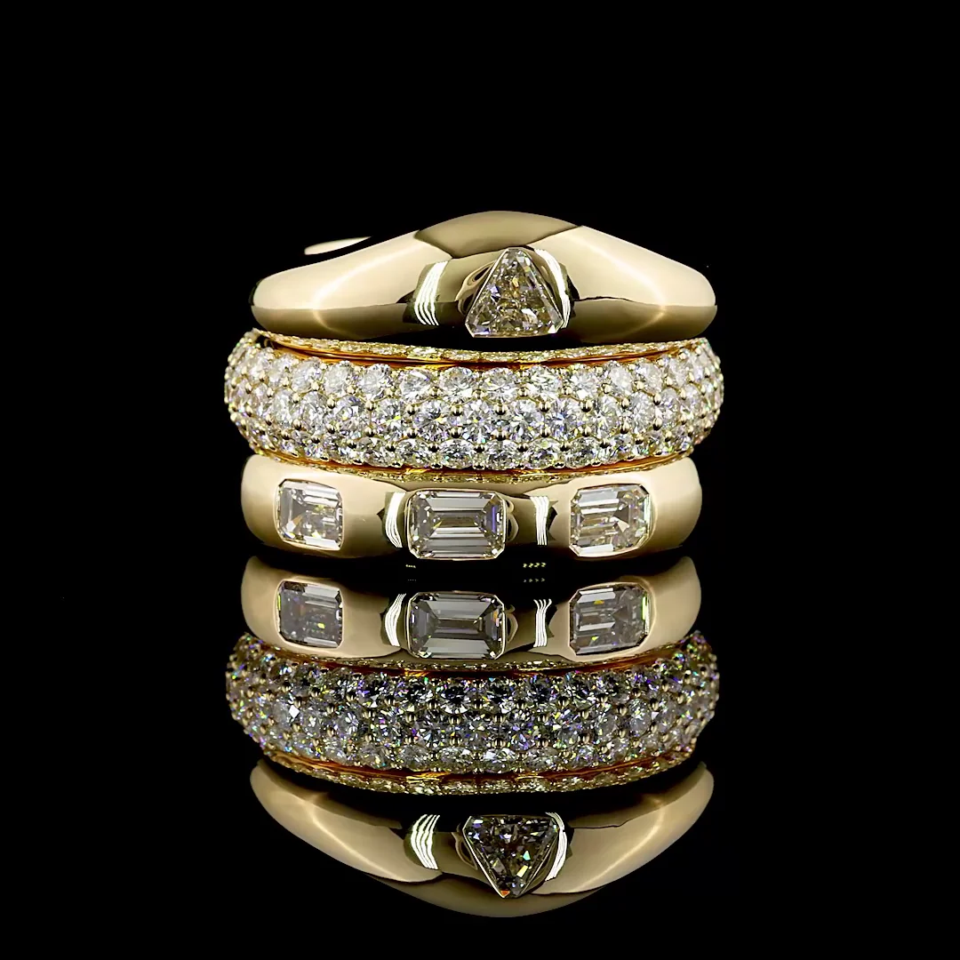 3.48 Cts 14k Yellow Gold Round Shape Special Eternity Band