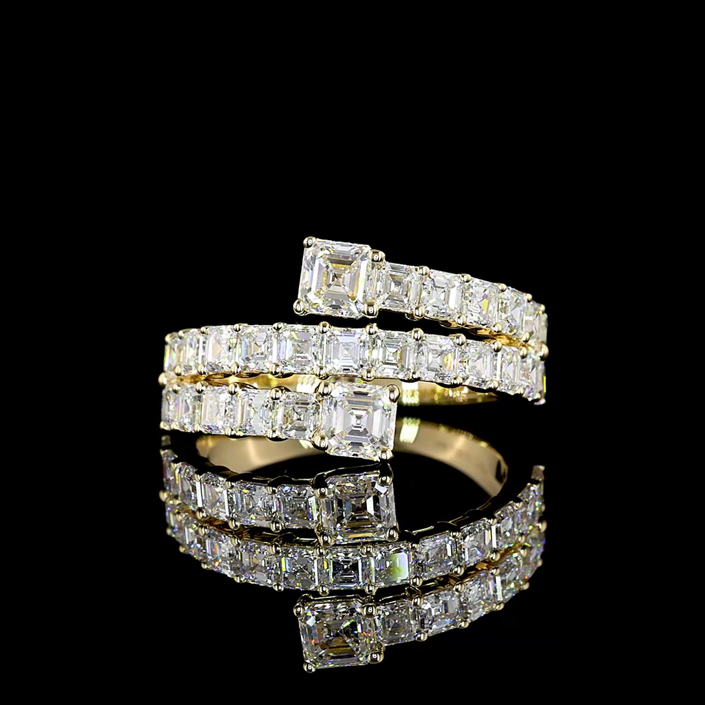 2.68 Cts 14k Yellow Gold Asscher Shape Special Eternity Band