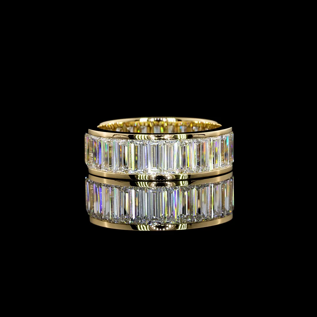 4.22 Cts 14k Yellow Gold Baguette Shape Eternity Band Eternity Band