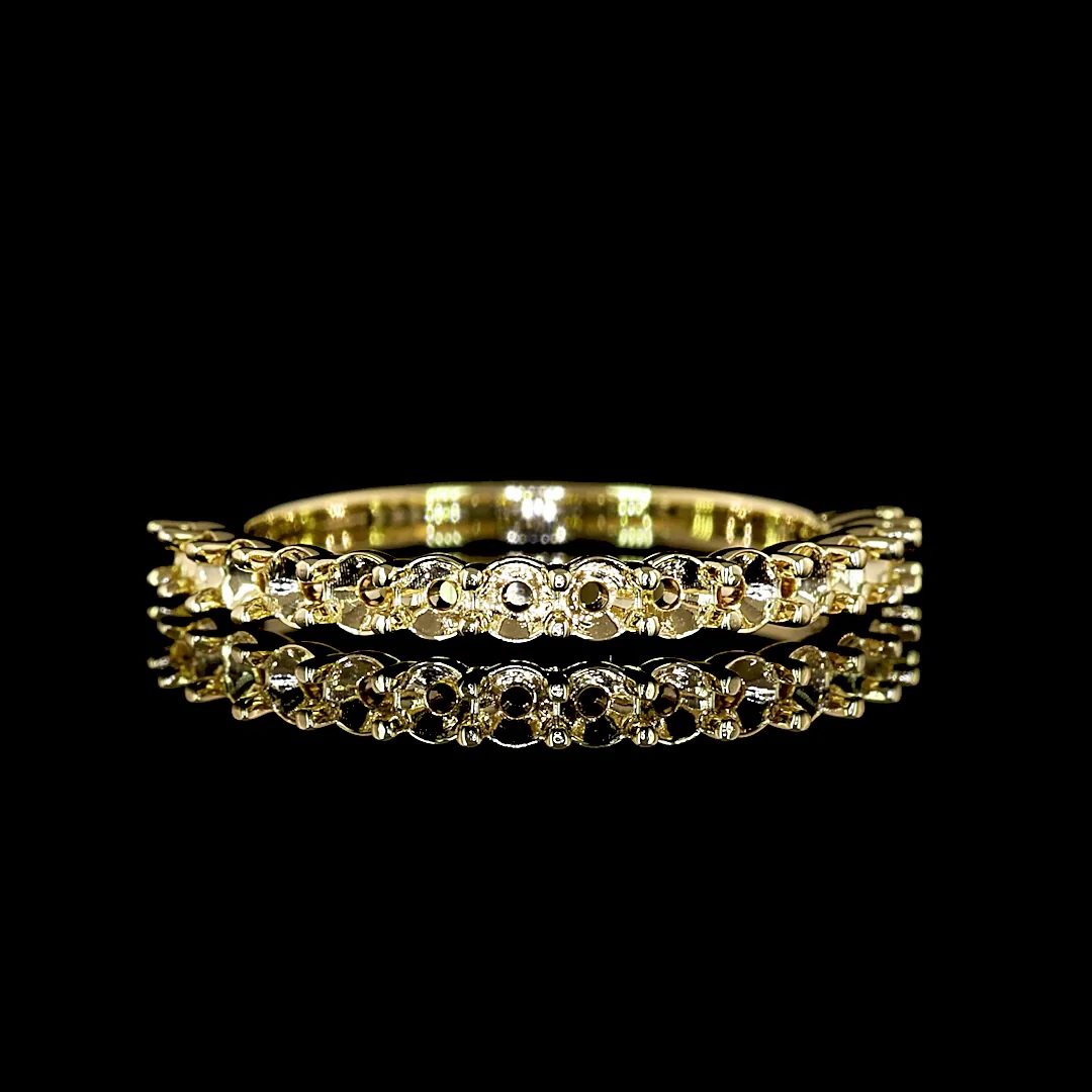 0 Cts 14k Yellow Gold Shape Half Eternity Eternity Band