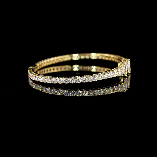 [BC14YBGPS400P] 4.32 Cts 14k Yellow Gold Pear Shape Bangles Bracelet
