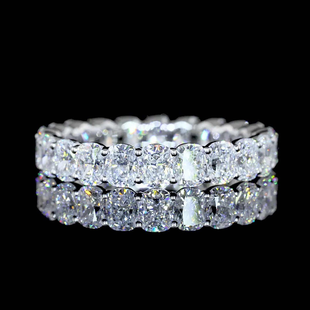 3.27 Cts 14k White Gold Cushion Brilliant Shape Eternity Band Eternity Band