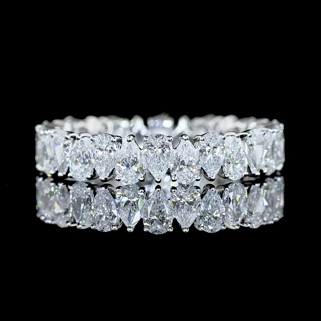 2.08 Cts 14k White Gold Pear Shape Eternity Band Eternity Band