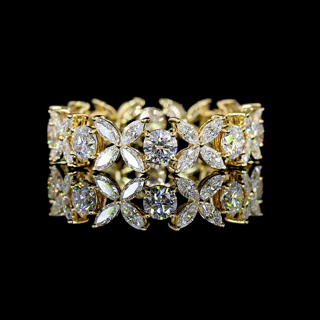 2.35 Cts 14k Yellow Gold Round Shape Special Eternity Band