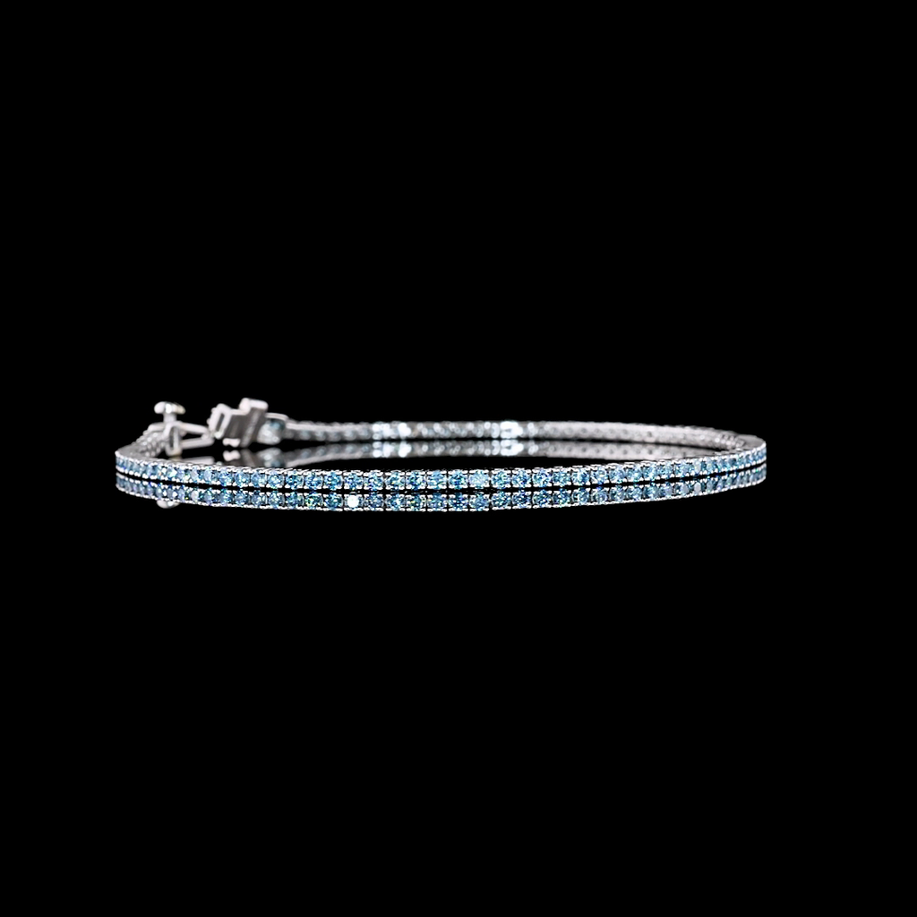 1.55 Cts 14k White Gold Round Shape Tennis Bracelet