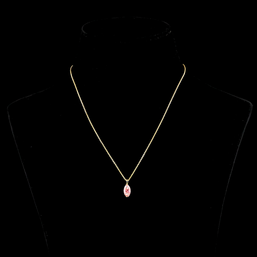 1.53 Cts 14k Yellow Gold Marquise Shape Solitaire Pendant