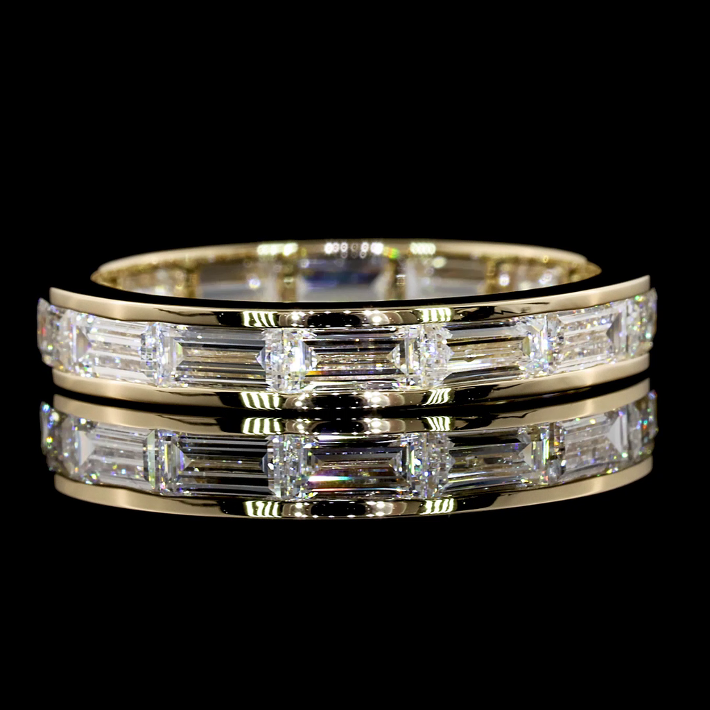 1.81 Cts 14k Yellow Gold Baguette Shape Eternity Band Eternity Band