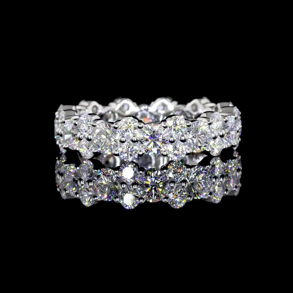 2.83 Cts 14k White Gold Round Shape Eternity Band Eternity Band