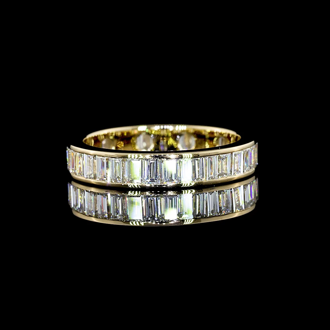 1.95 Cts 14k Yellow Gold Baguette Shape Eternity Band Eternity Band