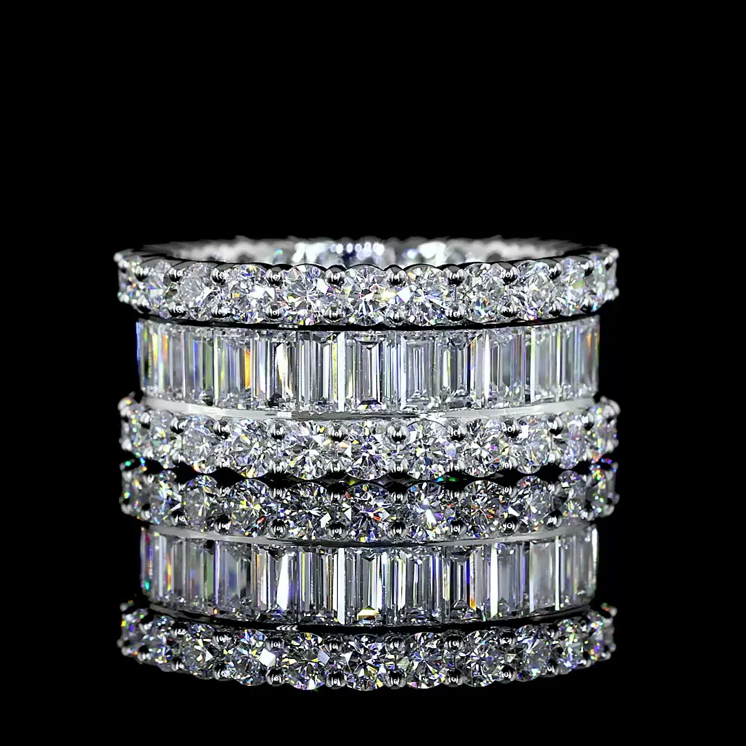 3.62 Cts Platinum Mix Shape Special Eternity Band
