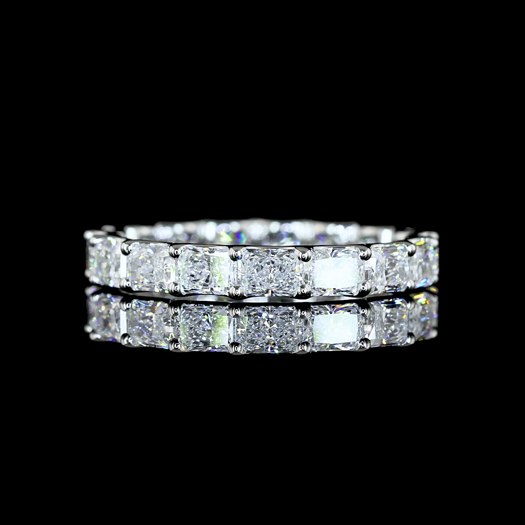 1.84 Cts Platinum Radiant Shape Eternity Band Eternity Band