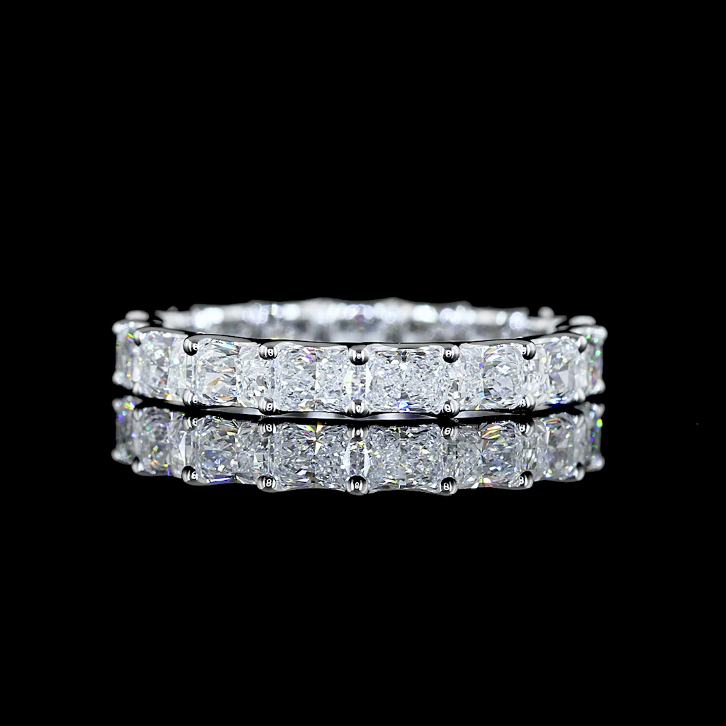 1.92 Cts 18k White Gold Radiant Shape Eternity Band Eternity Band