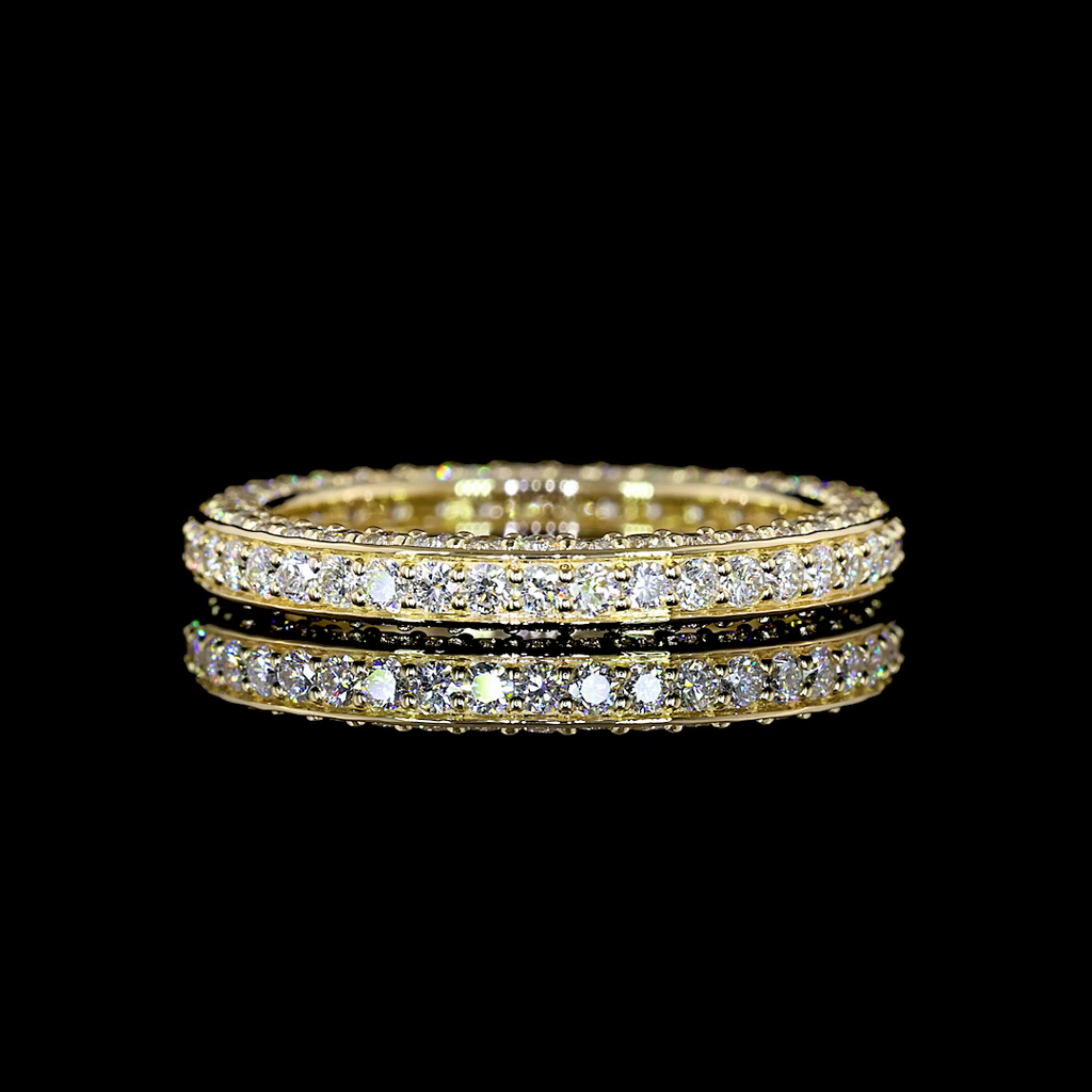 1.29 Cts 14k Yellow Gold Round Shape Special Eternity Band