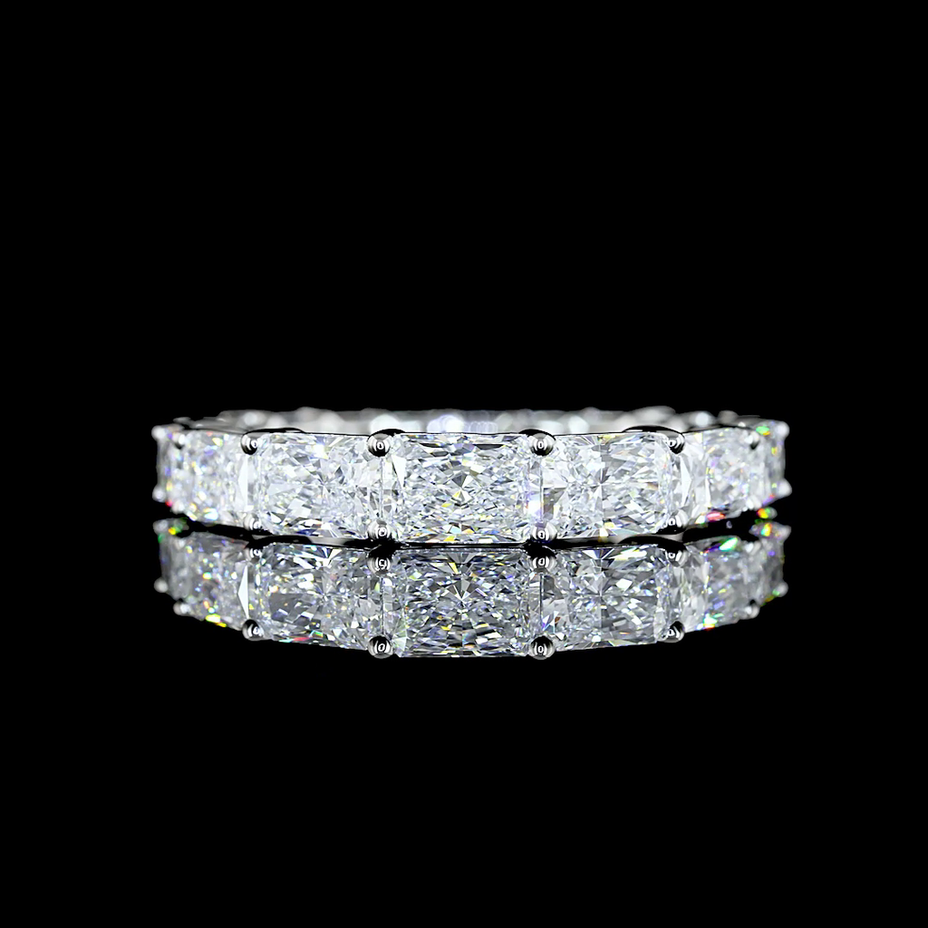 2.92 Cts Platinum Radiant Shape Special Eternity Band