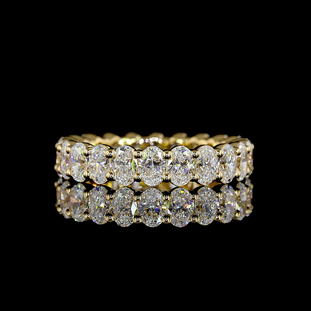 3.03 Cts 18k Yellow Gold Oval Shape Eternity Band Eternity Band