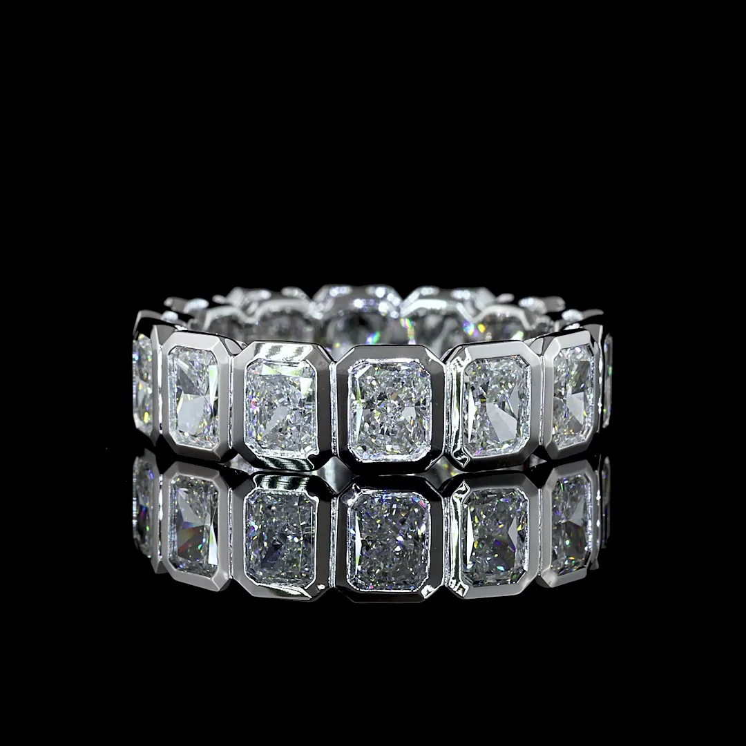 4.6 Cts 14k White Gold Radiant Shape Eternity Band Eternity Band
