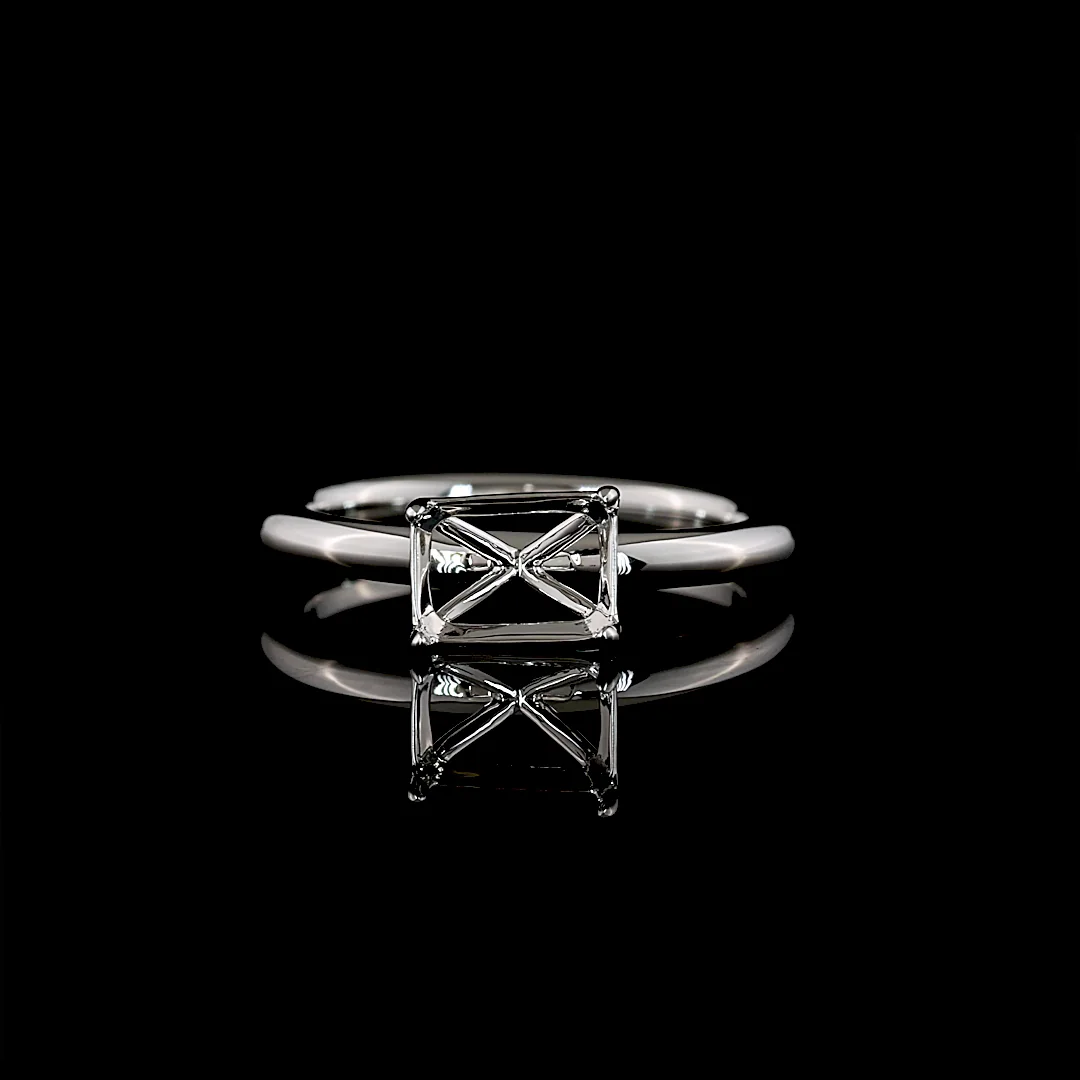 0 Cts Platinum Shape Solitaire Ring