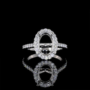 0.53 Cts Platinum Round Shape Hidden Halo Ring