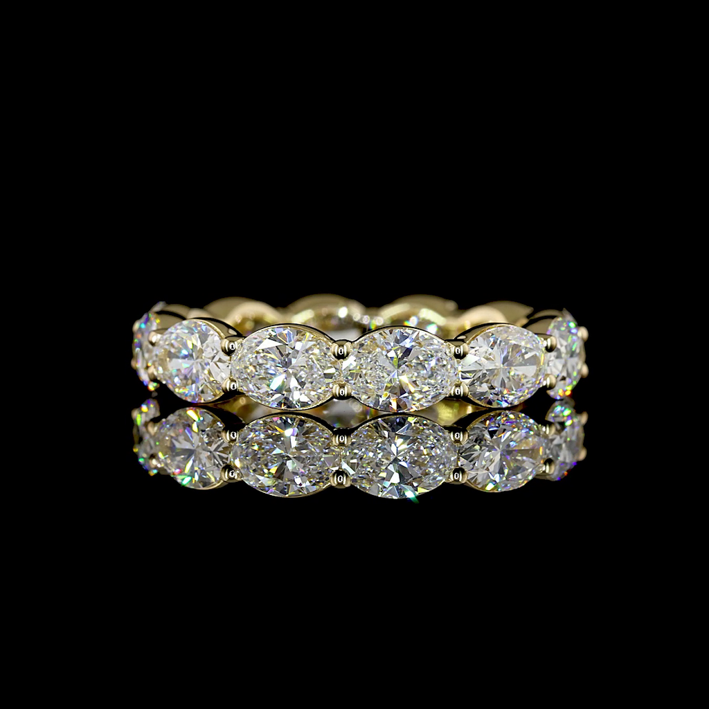 2.91 Cts 14k Yellow Gold Oval Shape Eternity Band Eternity Band